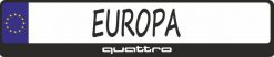 Audi Quattro logo kennzeichenhalter mitte